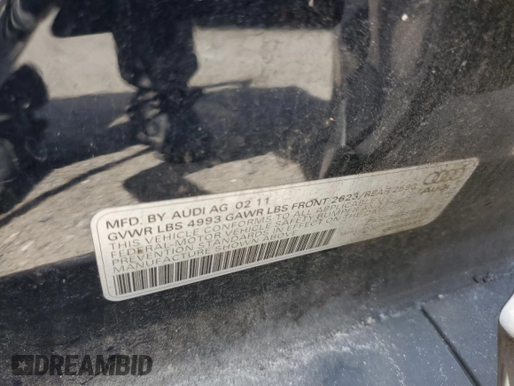 2011 Audi A6 with VIN WAUAKAFBXBN062831, listed as a Copart auction lot 65908643 with Not provided miles and Salvage title. Bid and sale history available at DreamBid. Image 13.