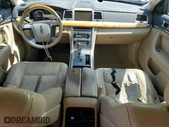 2009 Lincoln MKS with VIN 1LNHM93R19G631250, listed as a Copart auction lot 55442505 with 160,926 mi miles and Salvage Title. Bid and sale history available at DreamBid. Image 8.