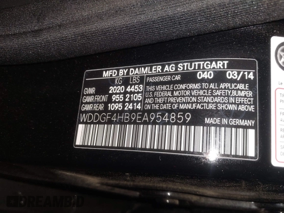 2014 Mercedes-Benz C 250 Sport with VIN WDDGF4HB9EA954859, listed as a IAAI auction lot 42027885 with 64,223 mi miles and . Bid and sale history available at carsss.com. Image 9.