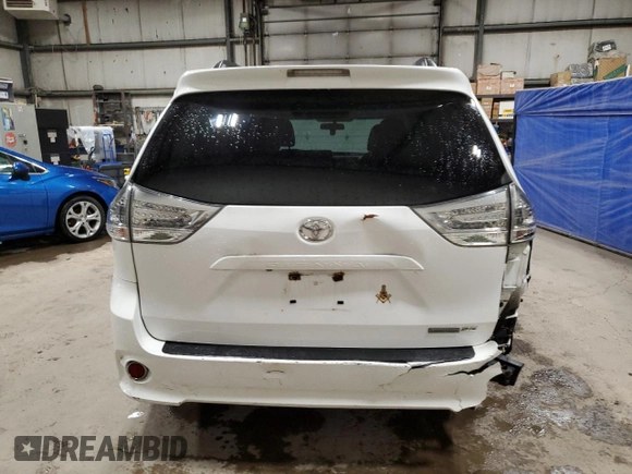 2012 Toyota Sienna SE with VIN 5TDXK3DC1CS206007, listed as a Copart auction lot 58061195 with 166,465 mi miles and Clean title. Bid and sale history available at DreamBid. Image 6.