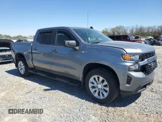 2021 Chevrolet Silverado 1500 Custom with VIN 1GCPWBEK3MZ437320, listed as a Copart auction lot 49348155 with 28,563 mi miles and Salvage Title. Bid and sale history available at DreamBid. Image 4.
