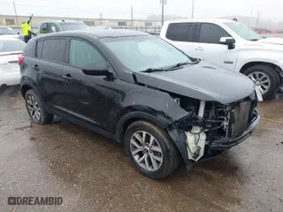 2015 Kia Sportage LX with VIN KNDPB3AC4F7790003, listed as a IAAI auction lot 41458795 with 127,210 mi miles. Bid and sale history available at carsss.com. Image 1.