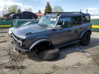 2023 Ford Bronco с VIN 1FMEE5DP5PLA85207, выставлен на аукционе Copart как лот 53865985 с пробегом 17 561 миль миль и Списание • Salvage title. История ставок и продаж доступна на DreamBid. Изображение 1.