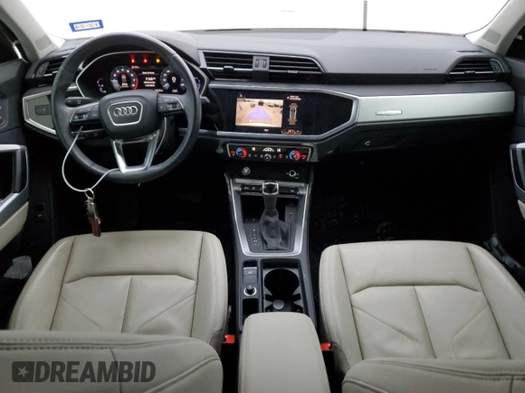 2020 Audi Q3 S line Premium with VIN WA1DECF33L1008687, listed as a Copart auction lot 41523185 with 56,905 mi miles and Salvage Title. Bid and sale history available at carsss.com. Image 8.