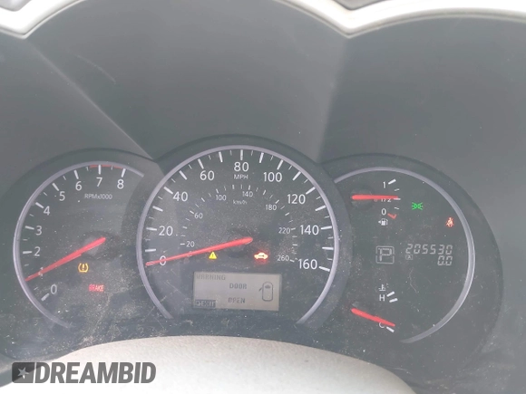 2012 Nissan Quest SL with VIN JN8AE2KP1C9032424, listed as a IAAI auction lot 42038372 with 205,530 mi miles. Bid and sale history available at carsss.com. Image 7.
