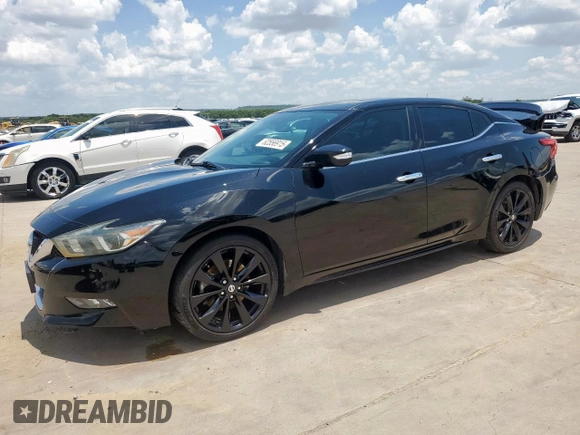 2016 Nissan Maxima SR with VIN 1N4AA6AP3GC448747, listed as a Copart auction lot 62556915 with 155,899 mi miles and Salvage title. Bid and sale history available at DreamBid. Image 1.