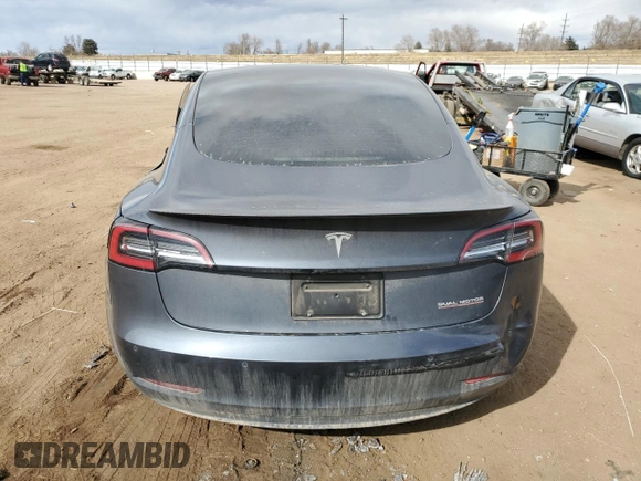 2022 Tesla Model 3 Performance with VIN 5YJ3E1EC2NF357843, listed as a Copart auction lot 47617575 with 25,189 mi miles and Salvage Title. Bid and sale history available at DreamBid. Image 6.
