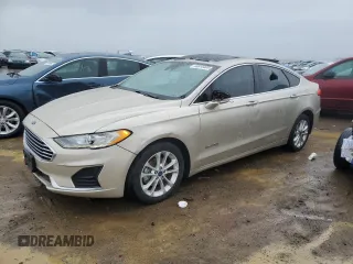2019 Ford Fusion Hybrid SEL with VIN 3FA6P0MU8KR242370, listed as a Copart auction lot 44610465 with 210,416 mi miles and Salvage Title. Bid and sale history available at carsss.com. Image 1.