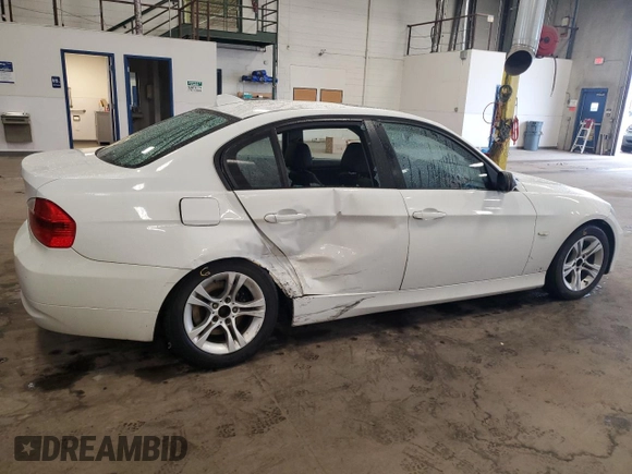 2008 BMW 3 Series 328i with VIN WBAVC53508FZ82734, listed as a Copart auction lot 54942045 with 187,762 mi miles and Salvage Title. Bid and sale history available at carsss.com. Image 3.