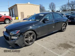 2018 Mercedes-Benz E-Class AMG E 43 with VIN WDDZF6EB3JA485139, listed as a Copart auction lot 44461133 with 52,487 mi miles. Bid and sale history available at carsss.com. Image 1.