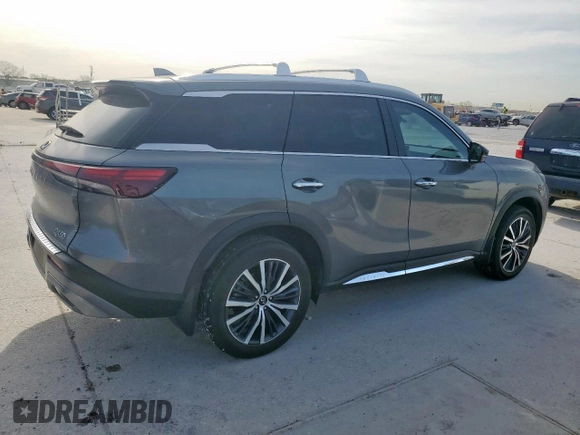 2023 Infiniti QX60 Sensory with VIN 5N1DL1GS6PC331997, listed as a Copart auction lot 50126055 with 37,710 mi miles and Salvage title. Bid and sale history available at DreamBid. Image 3.
