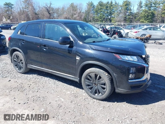 2022 Mitsubishi Outlander Sport ES with VIN JA4ARUAU0NU012470, listed as a IAAI auction lot 41822232 with 62,121 mi miles. Bid and sale history available at carsss.com. Image 1.