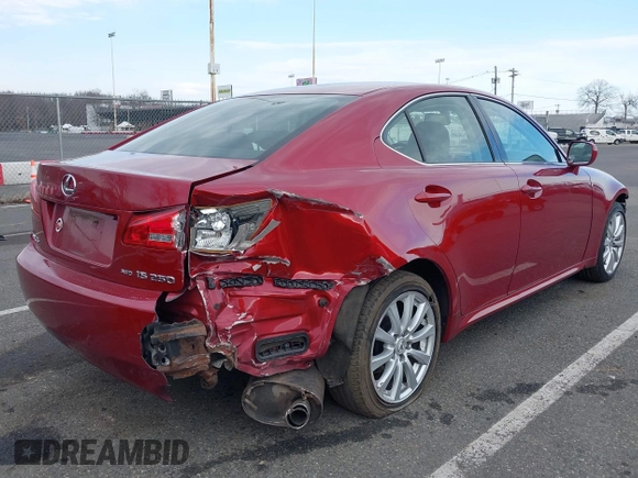 2006 Lexus IS 250 with VIN JTHCK262562006254, listed as a IAAI auction lot 41697815 with 80,994 mi miles and . Bid and sale history available at DreamBid. Image 4.