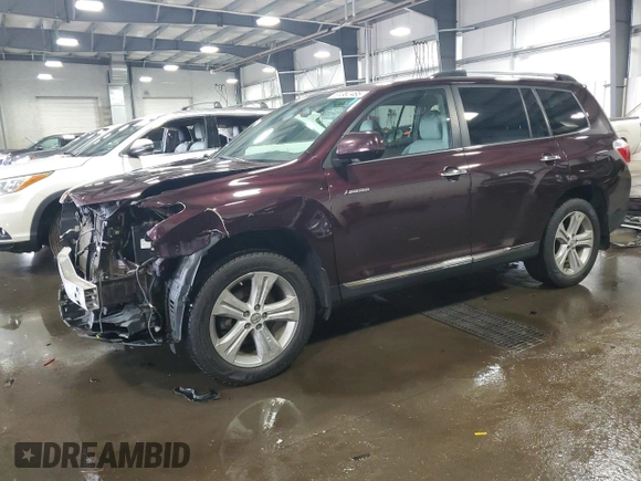 2013 Toyota Highlander Limited with VIN 5TDDK3EH5DS227165, listed as a Copart auction lot 61362485 with 94,258 mi miles and Salvage title. Bid and sale history available at DreamBid. Image 1.