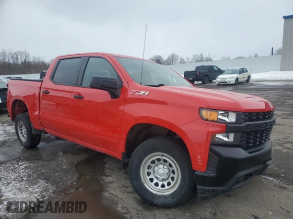 2021 Chevrolet Silverado 1500 Work Truck with VIN 1GCPYAEH3MZ139150, listed as a Copart auction lot 45953515 with 55,394 mi miles and Salvage Title. Bid and sale history available at DreamBid. Image 4.