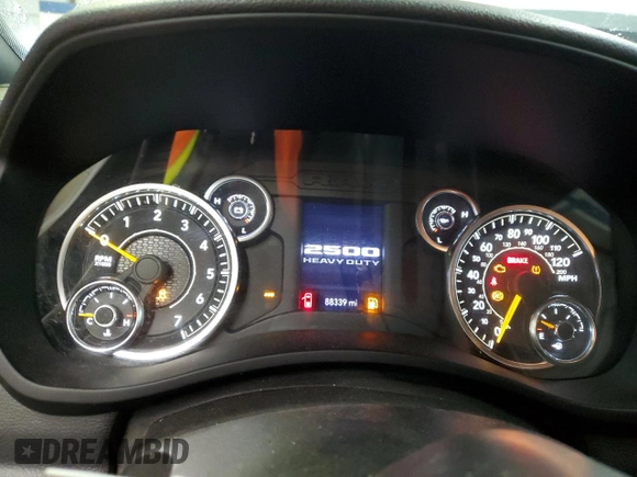 2022 Ram 2500 Tradesman with VIN 3C6MR5AJ8NG221867, listed as a Copart auction lot 44671085 with 88,339 mi miles and Salvage Title. Bid and sale history available at carsss.com. Image 9.
