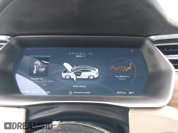 2017 Tesla Model S 100D с VIN 5YJSA1E28HF199687, выставлен на аукционе IAAI как лот 42353657 с пробегом 68 533 миль миль и . История ставок и продаж доступна на DreamBid. Изображение 7.