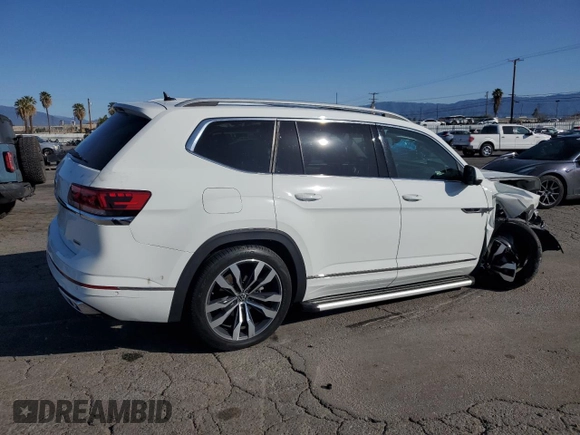 2022 Volkswagen Atlas SEL Premium R-Line with VIN 1V2FR2CA6NC505805, listed as a Copart auction lot 51704675 with 28,527 mi miles and Salvage title. Bid and sale history available at DreamBid. Image 3.