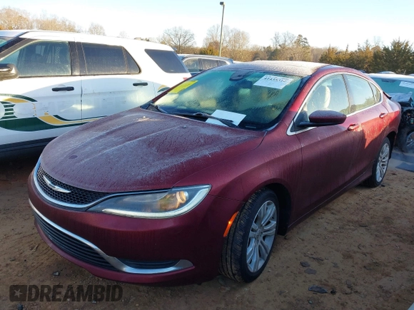 2015 Chrysler 200 Limited with VIN 1C3CCCAB1FN532993, listed as a IAAI auction lot 41435312 with 86,298 mi miles. Bid and sale history available at carsss.com. Image 2.