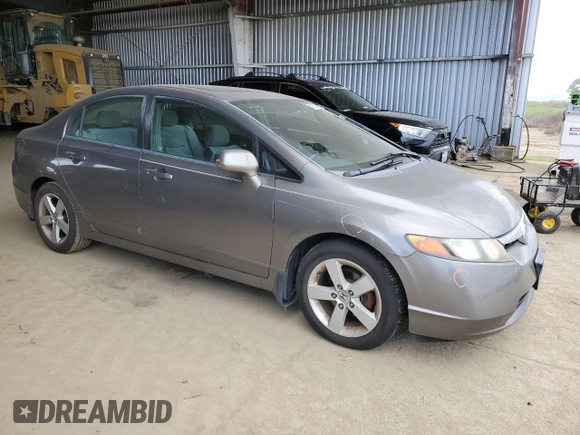 2007 Honda Civic EX with VIN 2HGFA16887H308759, listed as a Copart auction lot 47852395 with 80,540 mi miles and Salvage Title. Bid and sale history available at DreamBid. Image 4.