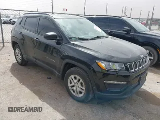 2018 Jeep Compass Sport with VIN 3C4NJCAB9JT339316, listed as a IAAI auction lot 41710918 with 130,344 mi miles. Bid and sale history available at carsss.com. Image 1.