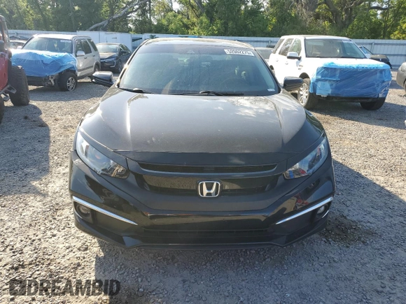 2020 Honda Civic Sedan EX with VIN 19XFC1F38LE010229, listed as a Copart auction lot 52002275 with 62,773 mi miles and Salvage Title. Bid and sale history available at carsss.com. Image 5.