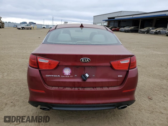 2015 Kia Optima LX with VIN 5XXGM4A75FG359647, listed as a Copart auction lot 50391055 with 197,738 mi miles and Salvage Title. Bid and sale history available at carsss.com. Image 6.