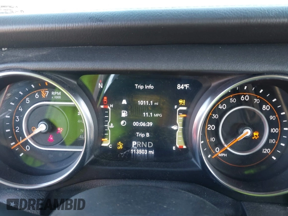 2020 Jeep Gladiator Overland with VIN 1C6HJTFG2LL149056, listed as a IAAI auction lot 41524168 with 113,503 mi miles and . Bid and sale history available at DreamBid. Image 7.