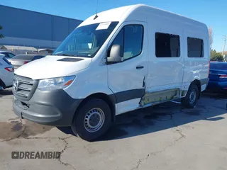 2022 Mercedes-Benz Sprinter Cargo Cargo with VIN W1Y40BHY2NT107852, listed as a IAAI auction lot 41323608 with 27,397 mi miles and . Bid and sale history available at DreamBid. Image 2.