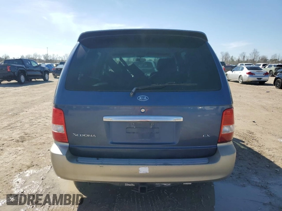 2003 Kia Sedona LX with VIN KNDUP131736409797, listed as a Copart auction lot 46902855 with 142,091 mi miles and Salvage Title. Bid and sale history available at carsss.com. Image 6.