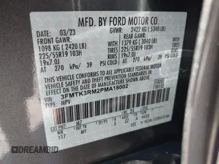 2023 Ford Mustang Mach-E Premium с VIN 3FMTK3RM2PMA18002, выставлен на аукционе IAAI как лот 42568946 с пробегом 26 495 миль миль и . История ставок и продаж доступна на DreamBid. Изображение 9.