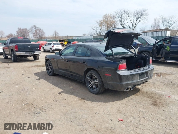 2014 Dodge Charger SXT Plus with VIN 2C3CDXJG2EH184239, listed as a IAAI auction lot 41912384 with 128,313 mi miles. Bid and sale history available at carsss.com. Image 3.