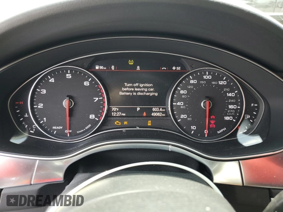 2018 Audi A7 Premium Plus with VIN WAUW3AFC8JN077743, listed as a Copart auction lot 58638925 with 49,062 mi miles and Salvage title. Bid and sale history available at DreamBid. Image 9.