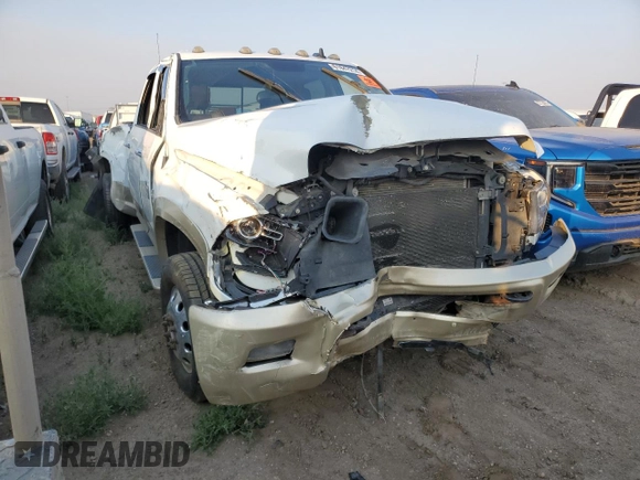 2013 Ram 3500 Longhorn with VIN 3C63RRKL9DG548814, listed as a Copart auction lot 61847214 with 0 mi miles and Salvage Title. Bid and sale history available at carsss.com. Image 4.