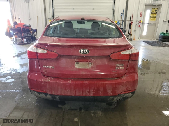 2016 Kia Forte EX with VIN KNAFX4A87G5524628, listed as a Copart auction lot 44221185 with 185,611 mi miles and Salvage Title. Bid and sale history available at carsss.com. Image 6.