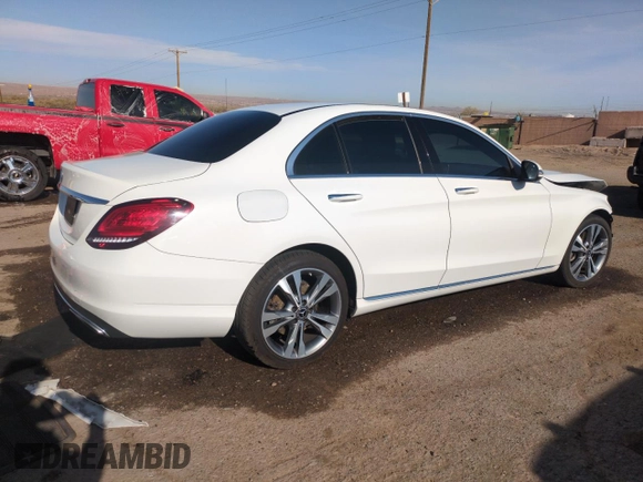 2020 Mercedes-Benz C with VIN W1KWF8DB1LR571800, listed as a Copart auction lot 52022015 with 67,156 mi miles and Salvage Title. Bid and sale history available at carsss.com. Image 3.