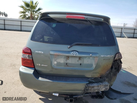 2004 Toyota Highlander with VIN JTEEP21A540017639, listed as a Copart auction lot 46434515 with 165,469 mi miles and Salvage Title. Bid and sale history available at carsss.com. Image 6.