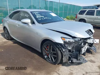 2014 Lexus IS 350 with VIN JTHCE1D23E5000664, listed as a IAAI auction lot 42536610 with 102,092 mi miles and . Bid and sale history available at DreamBid. Image 1.