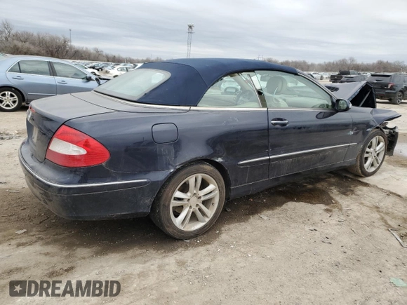 2006 Mercedes-Benz CLK 350 with VIN WDBTK56G26T063132, listed as a Copart auction lot 44773745 with 113,435 mi miles and Salvage title. Bid and sale history available at DreamBid. Image 3.