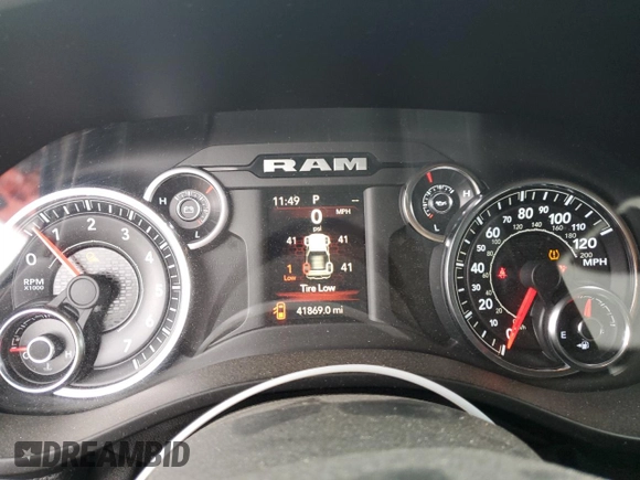 2019 Ram 1500 Big Horn with VIN 1C6SRFFT5KN619449, listed as a Copart auction lot 55404095 with 41,869 mi miles and Salvage title. Bid and sale history available at DreamBid. Image 9.