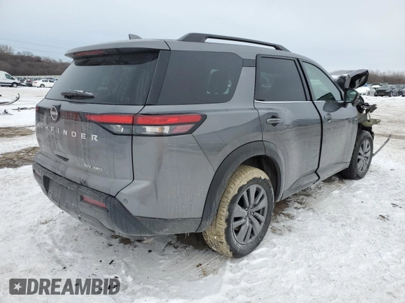2024 Nissan Pathfinder SV with VIN 5N1DR3BC7RC289059, listed as a Copart auction lot 45422655 with 11,580 mi miles and Non repairable. Bid and sale history available at DreamBid. Image 3.