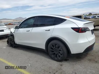 2021 Tesla Model Y Long Range with VIN 5YJYGDEE8MF271938, listed as a Copart auction lot 50961485 with 46,173 mi miles and Salvage Title. Bid and sale history available at DreamBid. Image 2.