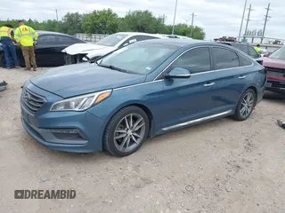 2015 Hyundai Sonata Sport with VIN 5NPE34AB5FH163825, listed as a IAAI auction lot 42013743 with Not Provided miles and . Bid and sale history available at carsss.com. Image 2.