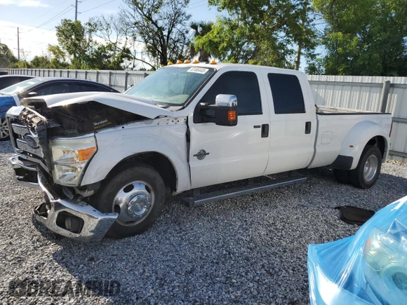 2015 Ford F-350 Lariat with VIN 1FT8W3CT0FEA68755, listed as a Copart auction lot 62486445 with 222,990 mi miles and Salvage title. Bid and sale history available at DreamBid. Image 1.