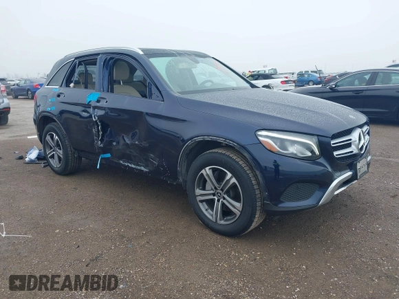 2019 Mercedes-Benz GLC with VIN WDC0G4JB6K1002622, listed as a IAAI auction lot 41647656 with 42,732 mi miles. Bid and sale history available at carsss.com. Image 1.