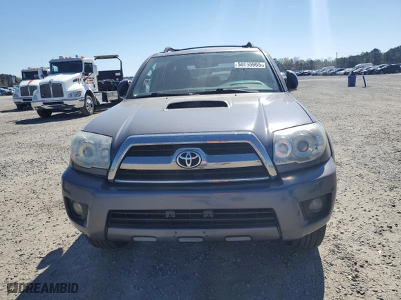 2007 Toyota 4Runner SR5 with VIN JTEBU14RX70109762, listed as a Copart auction lot 50655905 with 218,983 mi miles and Clean Title. Bid and sale history available at carsss.com. Image 5.