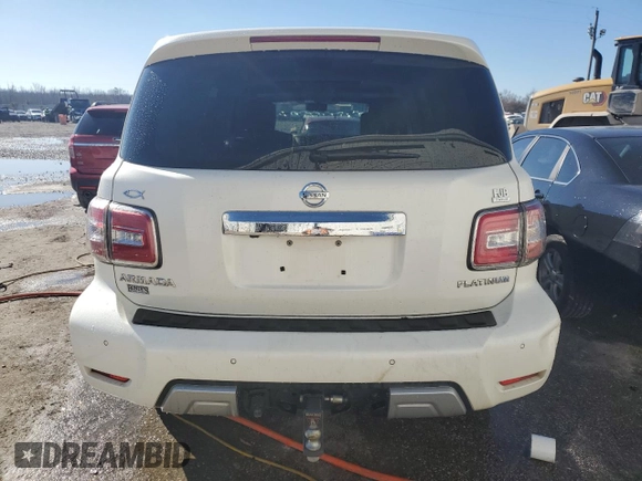 2018 Nissan Armada Platinum with VIN JN8AY2NE1J9731535, listed as a Copart auction lot 88420735 with 116,693 mi miles and Salvage Title. Bid and sale history available at carsss.com. Image 6.