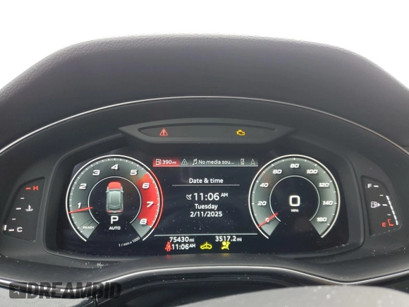 2021 Audi Q8 Premium with VIN WA1AVAF19MD004052, listed as a Copart auction lot 44625595 with 75,430 mi miles and Salvage Title. Bid and sale history available at carsss.com. Image 9.