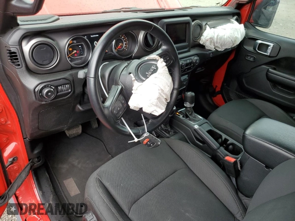 2021 Jeep Wrangler Sport S with VIN 1C4GJXAN8MW721801, listed as a Copart auction lot 72722484 with 36,686 mi miles and Salvage title. Bid and sale history available at DreamBid. Image 8.
