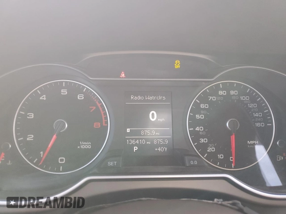 2013 Audi A4 Premium with VIN WAUAFAFLXDA061489, listed as a Copart auction lot 45212555 with 136,410 mi miles and Salvage Title. Bid and sale history available at carsss.com. Image 9.